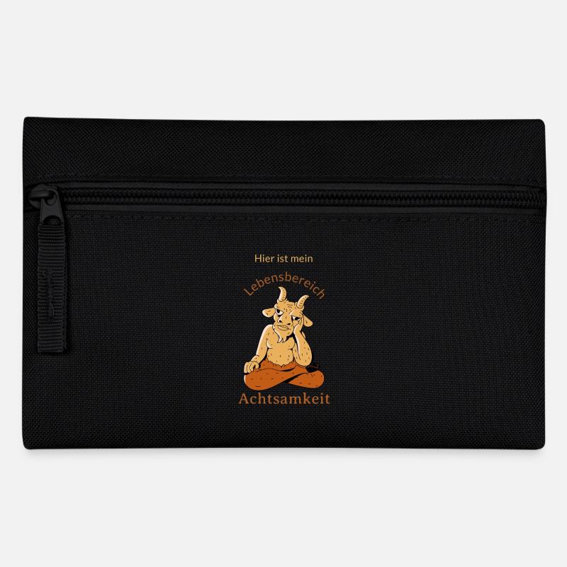 Hier ist mein Lebensbereich Achtsamkeit - Federtasche - Schwarz