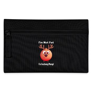 "I'm Not Fat, I'm Festively Plump" - Lustiges Rent - Pencil Case - black - Front