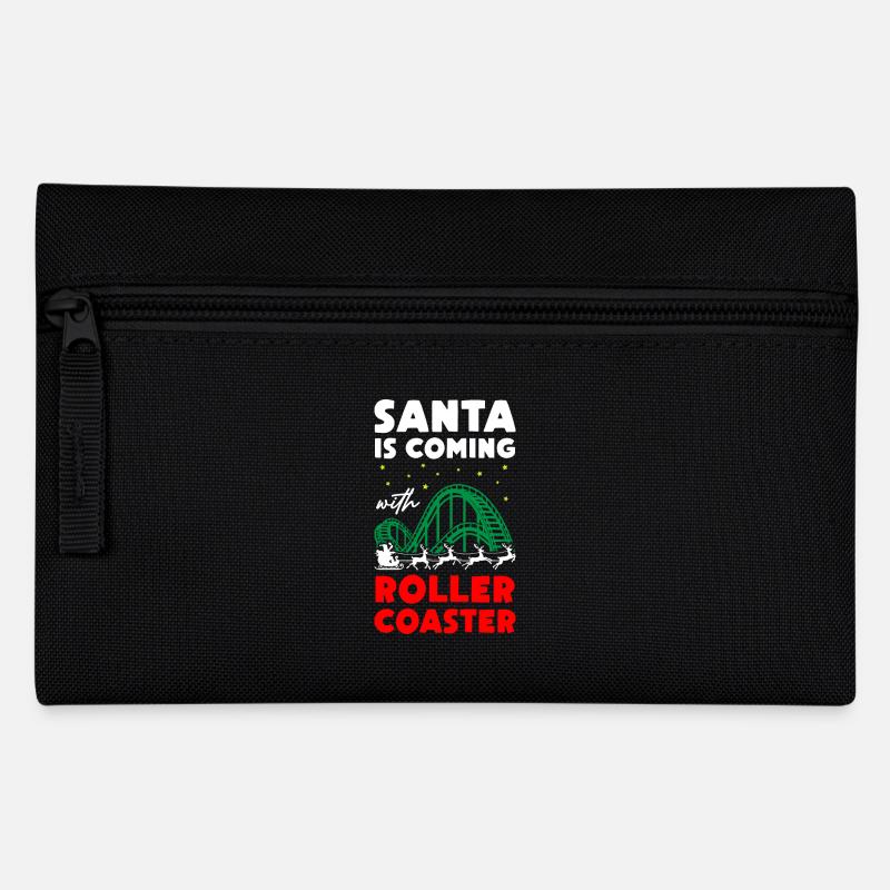 Santa is Coming with Roller Coaster - Pencil Case - black