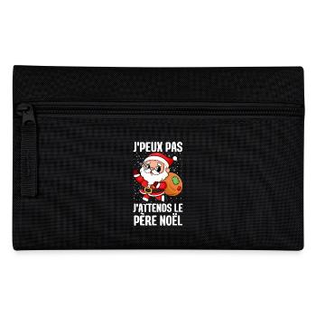 J'Peux Pas J'attends Le Père Noël Joyeux Noel - Trousse - noir - Devant