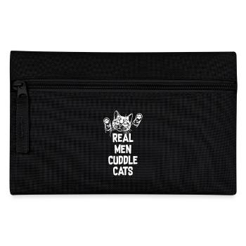 Real Man Cuddle Cats - Pencil Case - black - Front