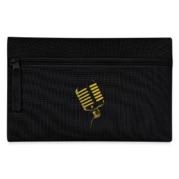 Retro vibes – The vintage microphone as a style icon - Pencil Case - black - Front