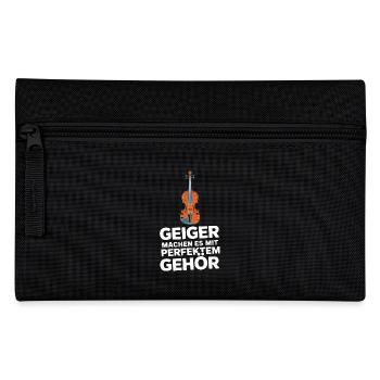 Musiker Geigen Spieler Geiger Violine Violinist - Federtasche - Schwarz - Vorne
