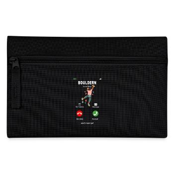 Bouldern is calling - Federtasche - Schwarz - Vorne