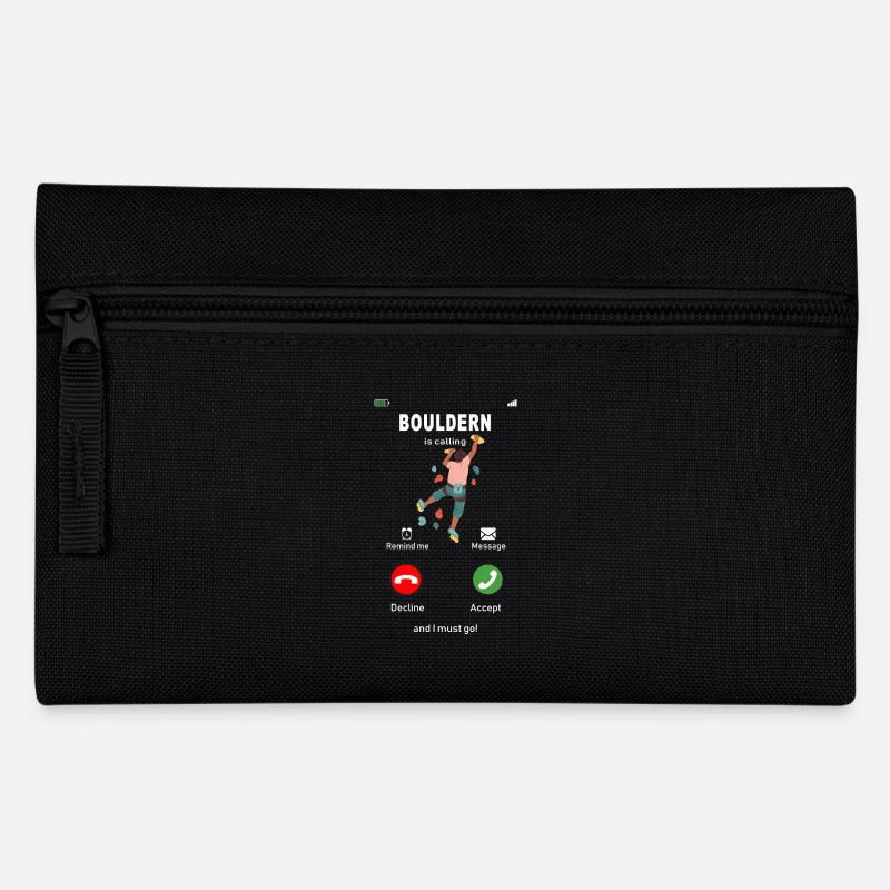 Bouldern is calling - Federtasche - Schwarz