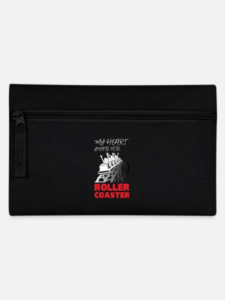 My Heart Beats for Roller Coaster - Federtasche - Schwarz