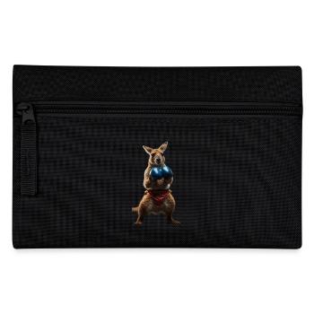 Boxing Kangaroo - Pencil Case - black - Front