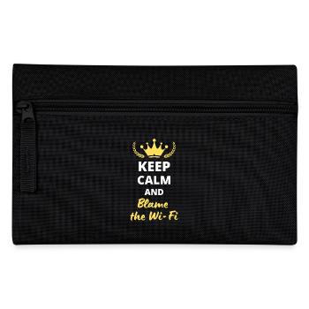 "Keep Calm and Blame the WiFi" - Humor technology - Pencil Case - black - Front
