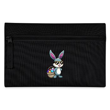 Happy Easter - Easter Bunny - Easter Egg - Gift - Pencil Case - black - Front