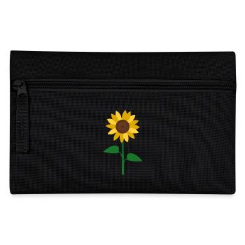 Sunflower - Summery Floral Motif - Pencil Case - black - Front
