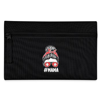 Baseballspieler Mama Mutter Baseball - Federtasche - Schwarz - Vorne