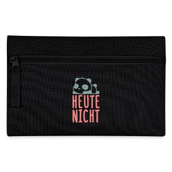 Panda Coffe Pandabär Spruch Geschenk Geschenkidee - Federtasche - Schwarz - Vorne
