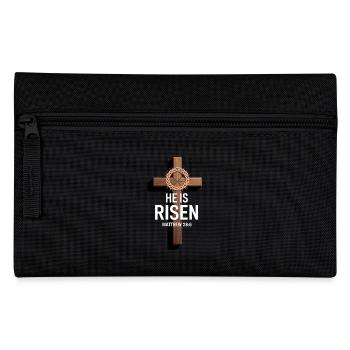 Christliche Botschaft Er Auferstanden - Federtasche - Schwarz - Vorne