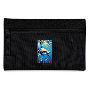 Shark | Great White Shark | Sea Creature | Fish - Pencil Case - black - Front