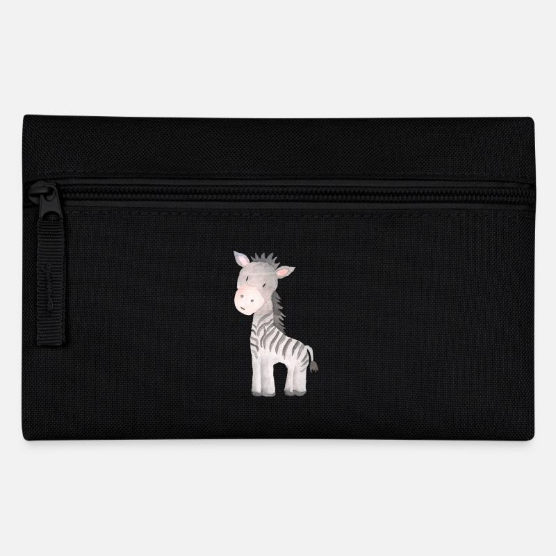 Zebra-Baby - Federtasche - Schwarz