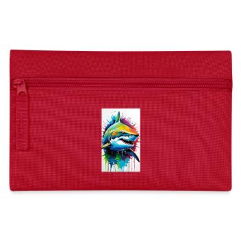 Shark | Great White Shark | Sea Creature | Fish - Pencil Case - red - Front