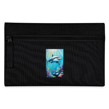 Shark | Great White Shark | Sea Creature | Fish - Pencil Case - black - Front