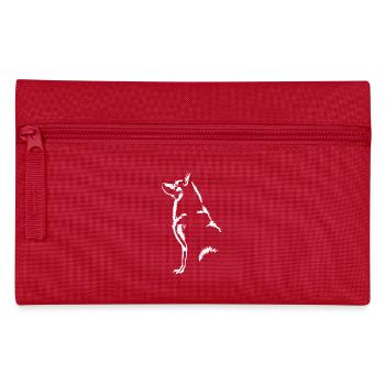 Alaskan Malamute Silhouette Hunde Hund Wilsigns - Federtasche - Rot - Vorne