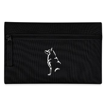 Alaskan Malamute Silhouette Dogs Dog Wilsigns - Pencil Case - black - Front