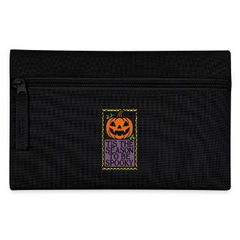 Folk Spooky Pumpkin Sign - Pencil Case - black - Front