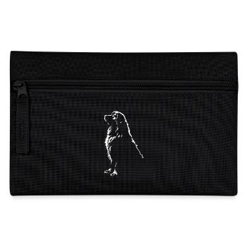 Newfoundland Silhouette Dog Dog Wilsigns - Pencil Case - black - Front