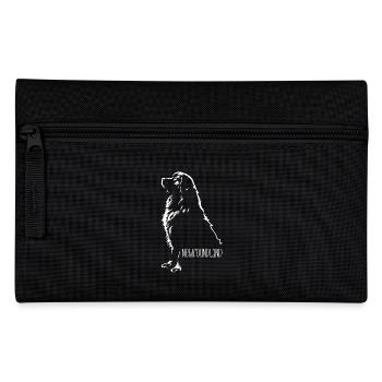 Newfoundland Silhouette Dog Dog Neufie Wilsigns - Pencil Case - black - Front