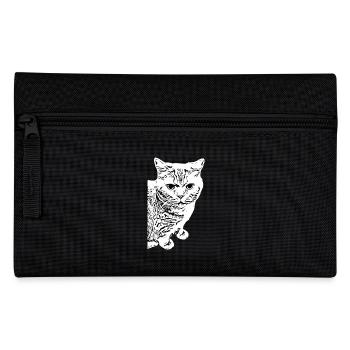 British Shorthair Chat Blanc Chats blancs - Trousse - noir - Devant