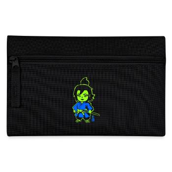 Neon Ninja-Chibi im Kimono - Federtasche - Schwarz - Vorne