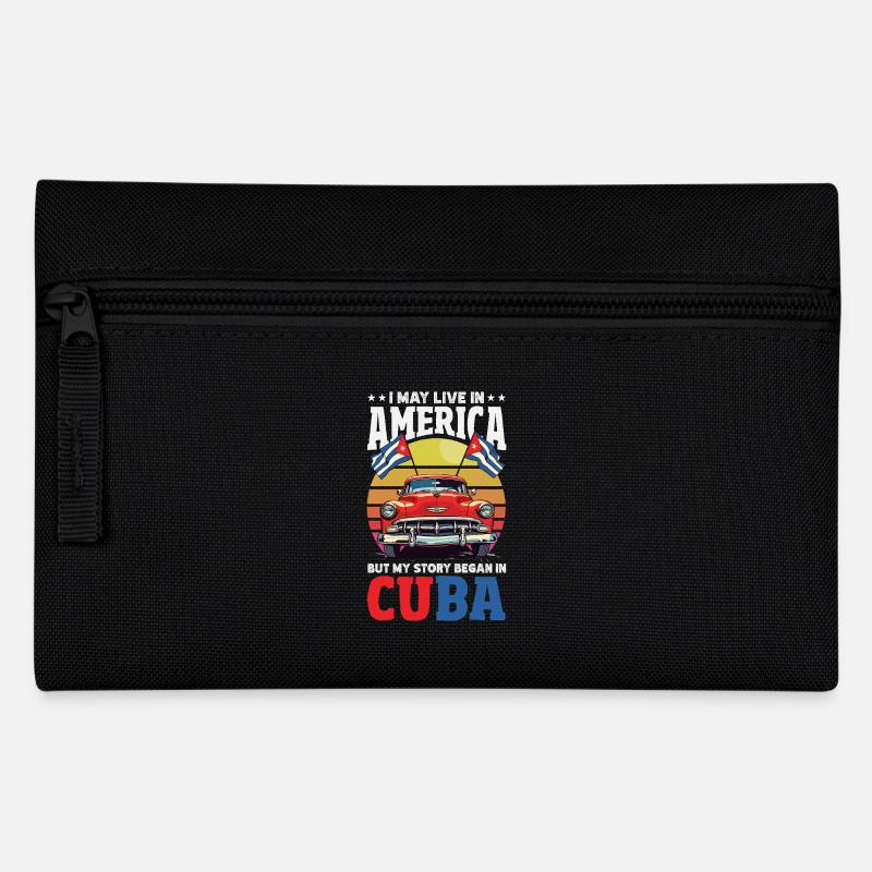 Kuba Stolz & Heimat - Cuba Flagge Design - Federtasche - Schwarz
