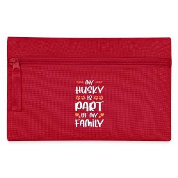 My husky is part of the family - Pencil Case - red - Front