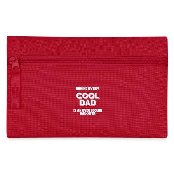 Vater Papa Vatertag Geburtstag Tochter Familie Fun - Federtasche - Rot - Vorne