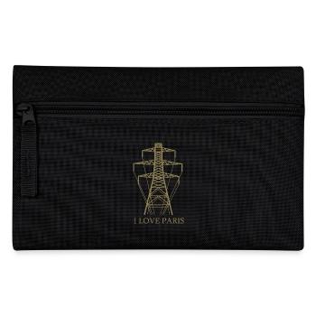 Strommast als Eiffelturm "I Love Paris" Satire - Federtasche - Schwarz - Vorne