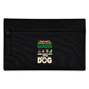 Garden Dog Gardener Allotment Flowers Funny - Pencil Case - black - Front