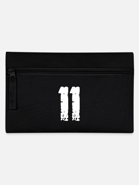 11 Zahl Vintage - Federtasche - Schwarz