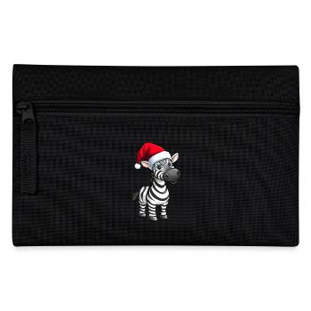 Weihnachtsmann Zebra - Federtasche - Schwarz - Vorne