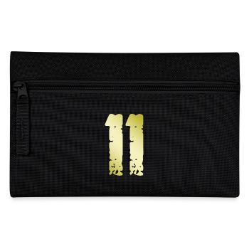 11 Zahl Vintage - Federtasche - Schwarz - Vorne