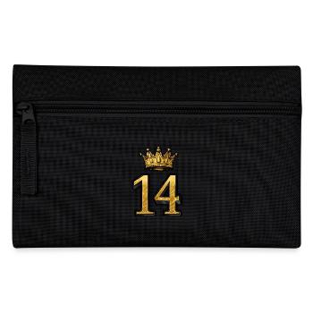 14 Zahl Krone - Federtasche - Schwarz - Vorne