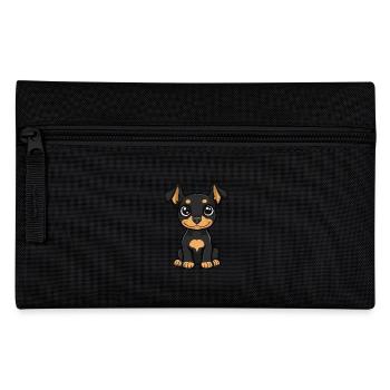 Doberman Hund Niedlich - Federtasche - Schwarz - Vorne