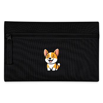 Chien Corgi Mignon - Trousse - noir - Devant
