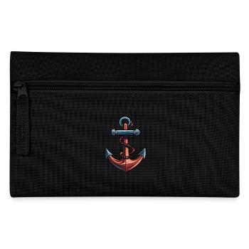 Anker Symbol Hafen - Federtasche - Schwarz - Vorne