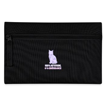100% Attitude, 0% Obéissance – Chat géométrique - Trousse - noir - Devant