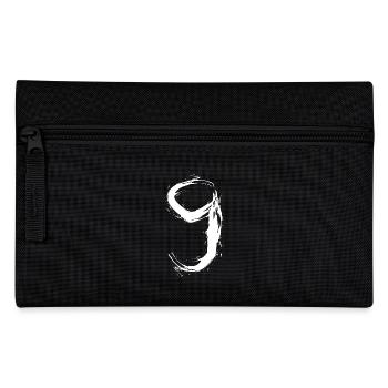 Number 9 number nine white vector graphic - Pencil Case - black - Front