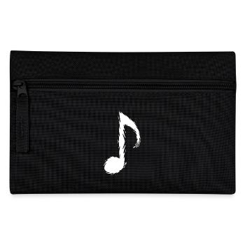 Musiknote Bürste Design Modern Vektor Weiß - Federtasche - Schwarz - Vorne