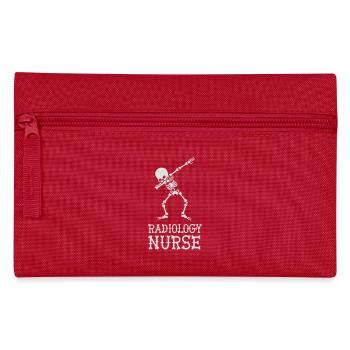 Dab dabbing skeleton radiology nurse - Federtasche - Rot - Vorne