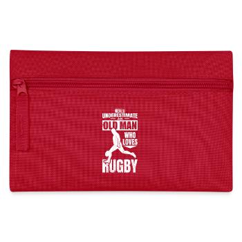 Grand-père joueur de rugby - Trousse - rouge - Devant