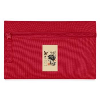 Vintage Collage - Federtasche - Rot - Vorne