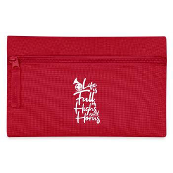 Life is full of ups and downs - Pencil Case - red - Front