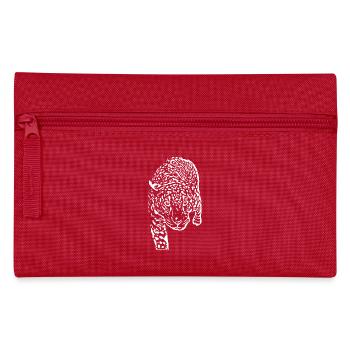 Leopard White - Pencil Case - red - Front