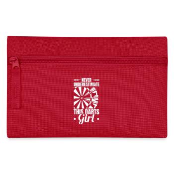 Unterschätze nie dieses Darter Mädchen - Federtasche - Rot - Vorne