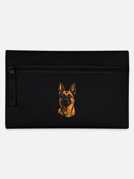 Belgischer Schäferhund Malinois Portrait Hunde - Federtasche - Schwarz